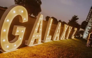 Galazy Samsung Lettres GALAXY lumineuses réalisées sur mesure