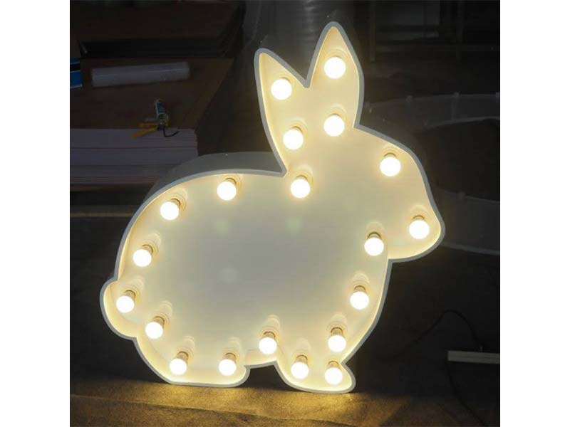 Lapin lumineux réalisé sur mesure